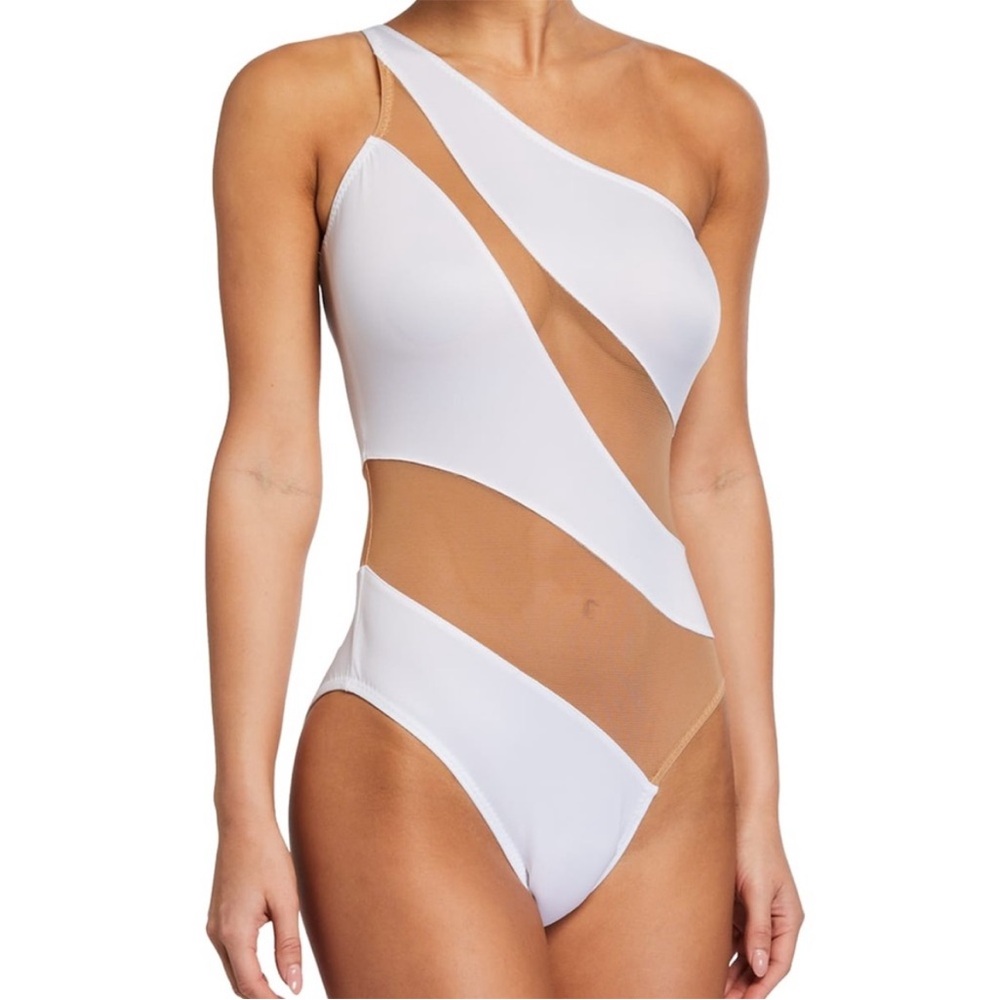 Norma Kamali Mío Snake Mesh Swimsuit